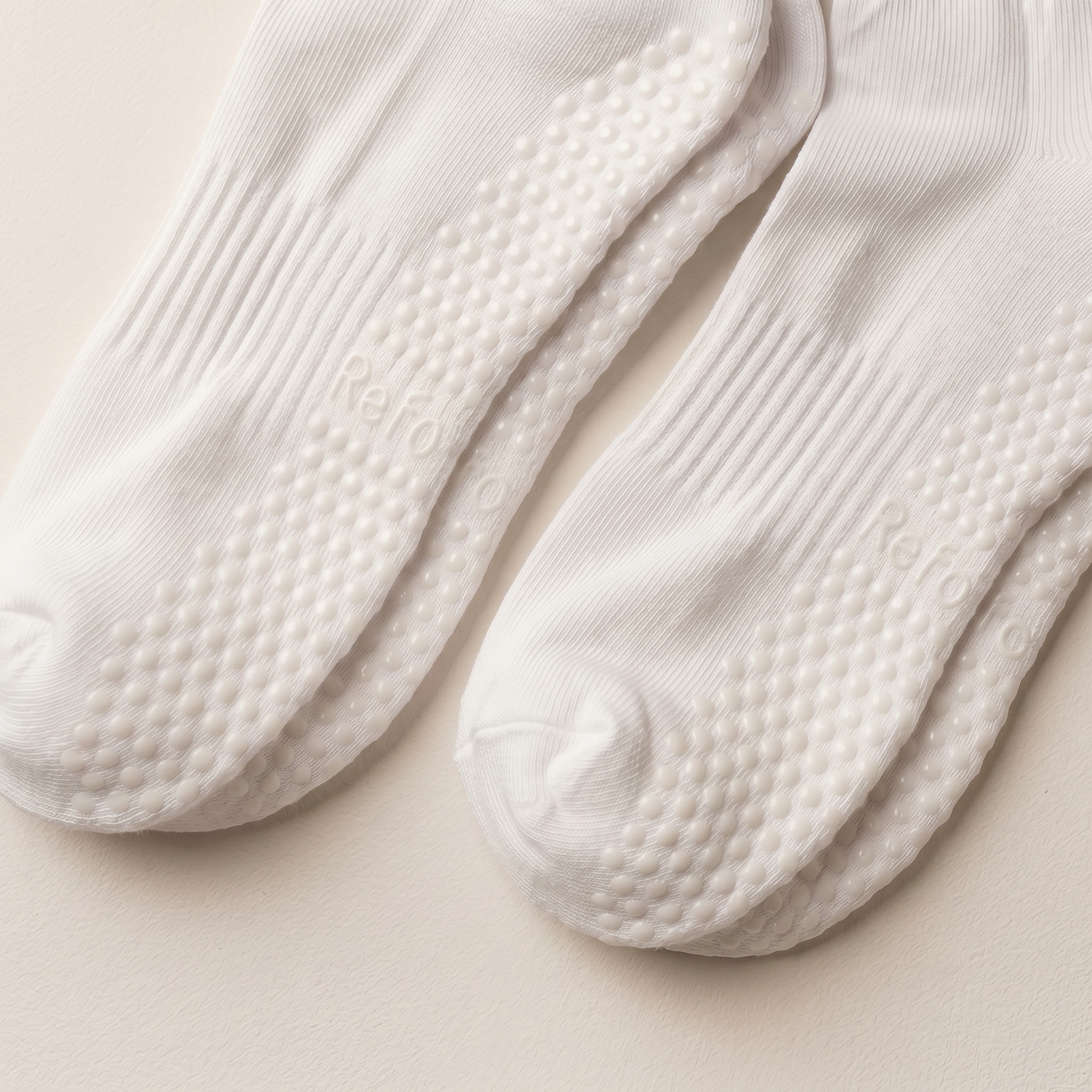 grip socks white closeup for women